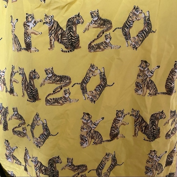 KENZO TIGER Yellow Foldable Eco Tote Bag Shopper - Picture 3 of 8